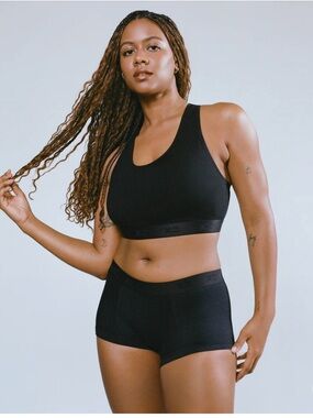 TomboyX Essentials Racerback Soft Bra - X= Black XL